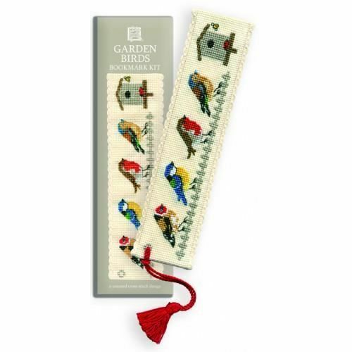 Garden birds bookmark cross - bookmark,