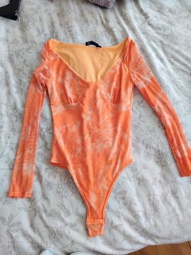 Worn once orange chiffon - worn,