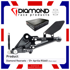 Diamond - Aprilia RS660 - Rearset Footrest Kit - 2023 Models (black/black)