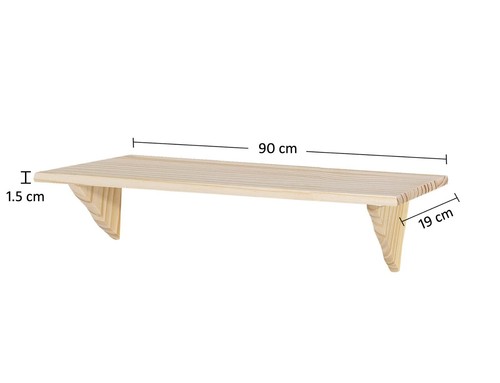 Natural pine wood floating - natural,