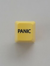 Yellow PANIC Key Cap IBM Model