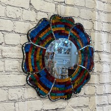 Rainbow Black Flower Mosaic