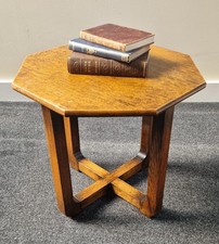 Octagonal Oak Side Table