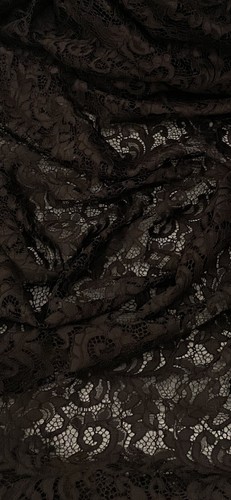 Dark brown floral - floral, guipure