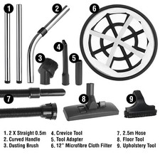 2.5m Hose, Cloth Filter, Tool Kit For Numatic Henry Hetty Vacuum Cleaner Hoover
