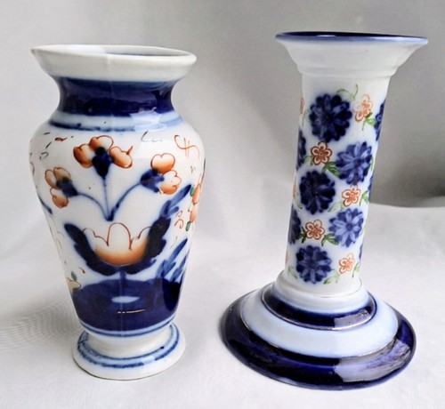 Vintage flow blue imari - vintage,