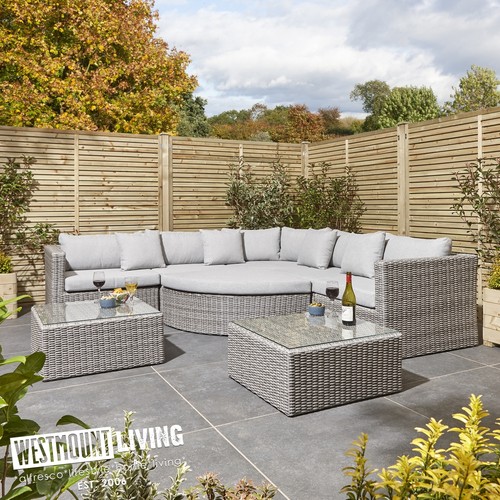 Rattan garden corner sofa - rattan,