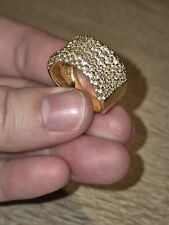 TOVA Gold plated Sterling Silver CZ Diamonique DQCZ Ring