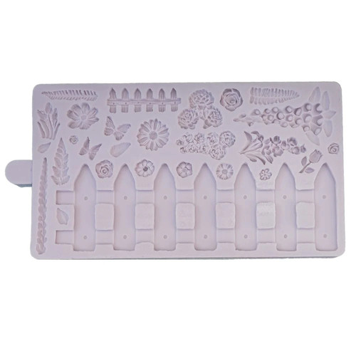 Country garden silicone mould - garden,