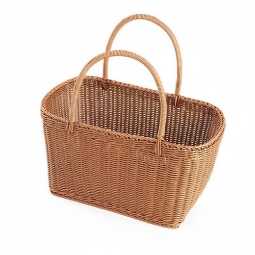 Wicker shopping basket sturdy - shopping,