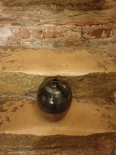 Antique Black Salt Glazed Cider Flagon