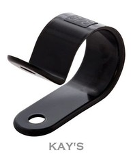 BLACK PLASTIC NYLON P CLIPS
