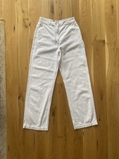 Zara High Waist White Straight