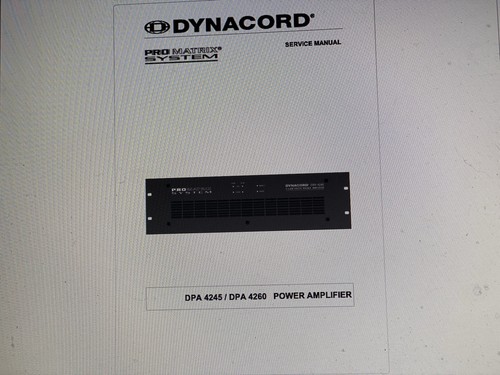 Dynacord dpa 4245 service - dynacord, dpa-4245