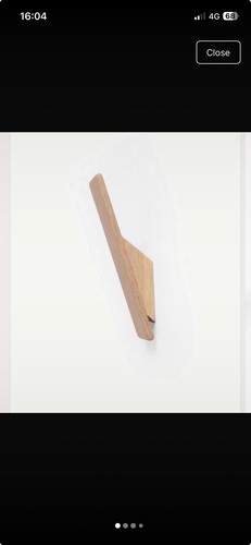 Solid oak wall mounted coat - wall,