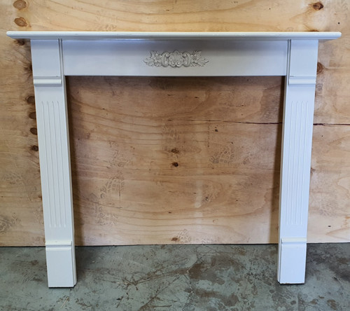 Painted wooden fireplace - painted,