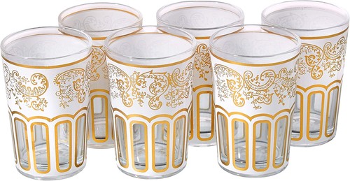 Moroccan white tea - moroccan, glasses