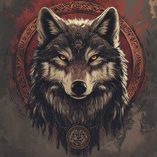 Wall decal sticker wolf with