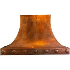 Grand Georgian Revival Copper Fireplace Hood Canopy Hand-Hammered Masterpiece