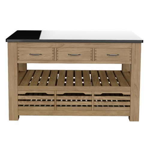 Oak kitchen island black - oak, island,