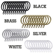 curtain rings 38mm Heavy duty Metal Hanging Hooks for Curtains Rods Pole Voile