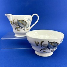 Shelley Vintage Lime Grove Sugar Bowl Creamer Pitcher Bone China England Mint
