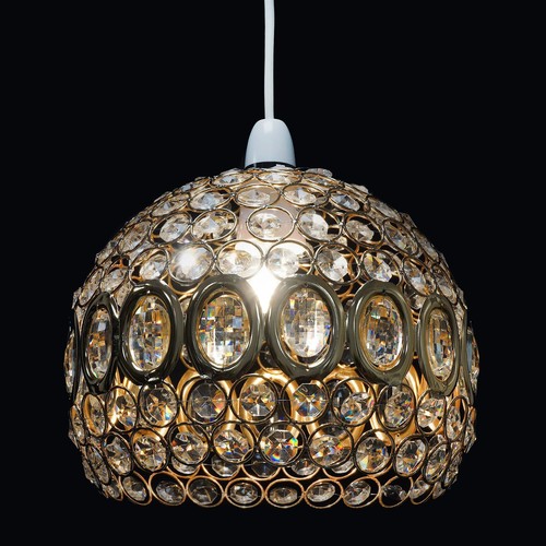 Gold jewelled crystal dome - jewelled,
