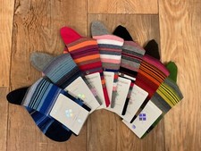 Ladies Burlington Fashion Cotton Stripe Socks