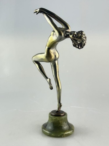 Art deco silvered bronze - silvered,