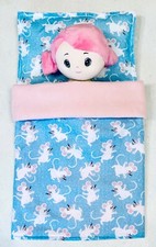 DOLLS PRAM AND COT BLANKET DUVET & PILLOW BEDDING SET 
