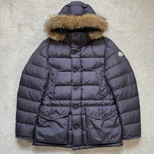 Moncler Cluny Navy Fur Hooded