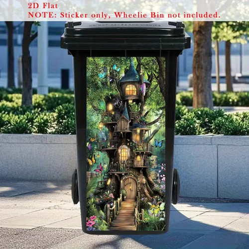 Wheelie bin sticker treehouse - bin,