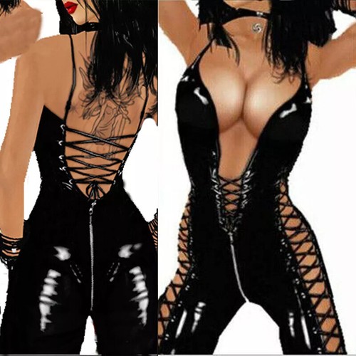Women sexy pvc wetlook - wetlook, pu