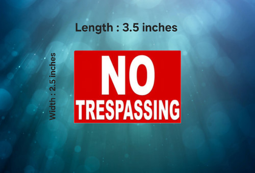 Trespassing sign magnet or - trespassing,