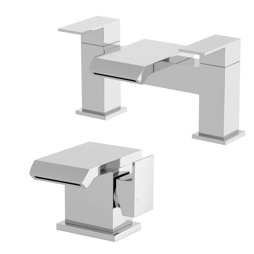 Modern waterfall bathroom - waterfall,
