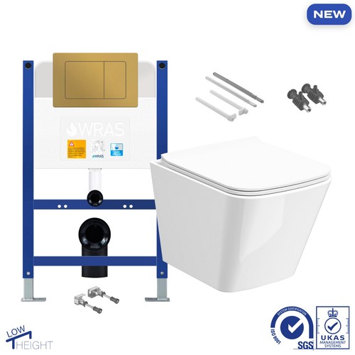 Square rimless wall hung - square,