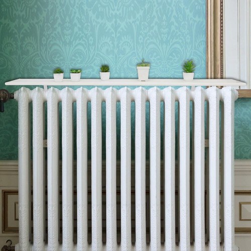 120cm white radiator - radiator, shelves