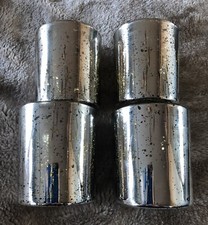 yankee candle x4 votive holders mercury silvered glass