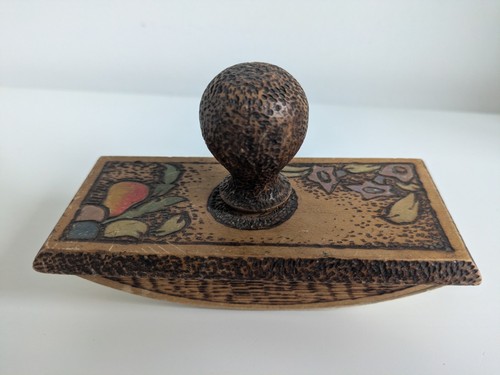 Antique hand carved wood ink - hand,