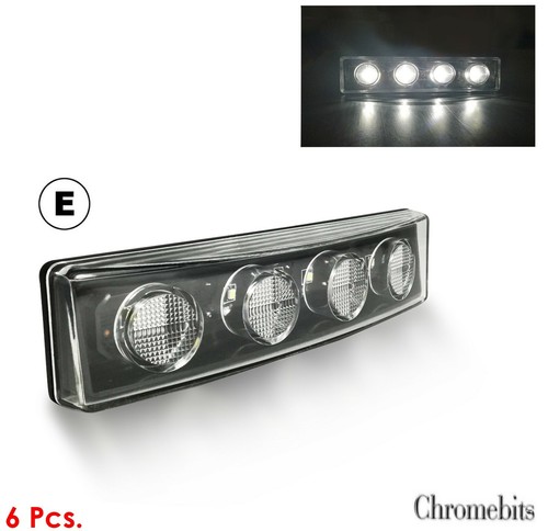 White visor led light - white,