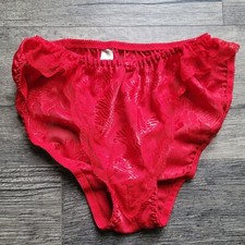 Vintage Shiny Satin Panty Red
