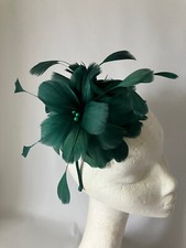 Emerald Feather Fascinator For