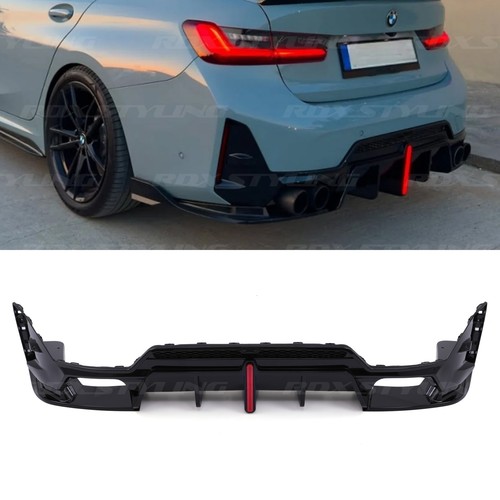 Gloss black rear diffuser with - rear,