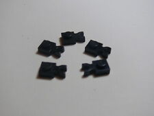 Lego 5 x Black Plate, Modified 1x1 w/U Clip Thick 76005 9463 ref 4085c