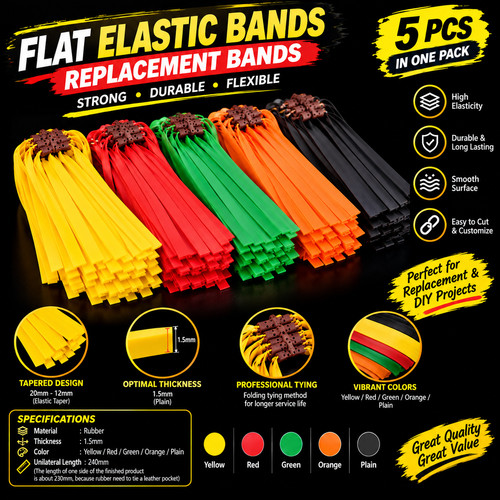 Flat rubber bands - flat,