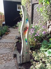 Stained Glass Garden Sculpture