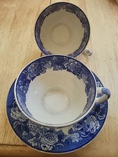 Enoch Woods Blue and White English Scenery Ceramic Cups And Saucer