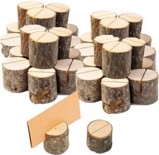 100 Pack Wooden Table Name Place Card Holder Rustic Wedding Party Table Decor
