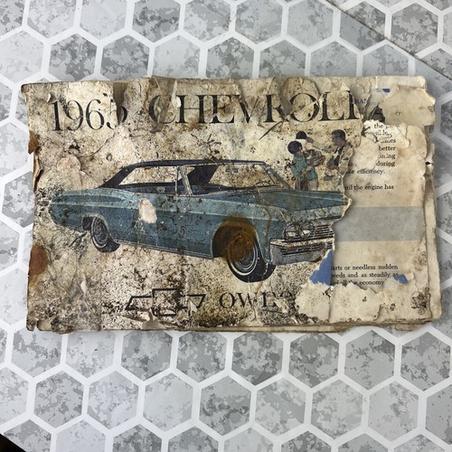 1965 chevrolet owners manual - chevrolet,