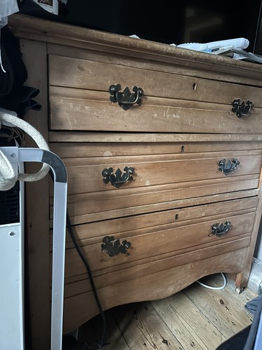 Antique victorian pine chest - antique,